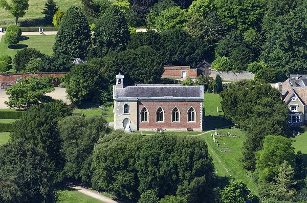 Aerial View of St Andrew's Parish Church, Wimpole, 2016