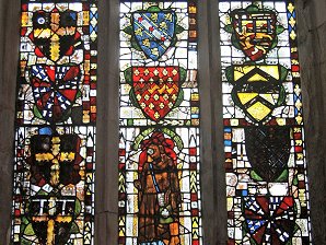 Heraldic Stained Glass, St Andrew's Church, Wimpole