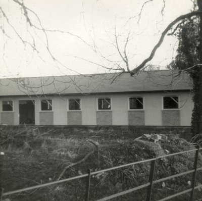 The new Wimpole Village Hall, under construction February 1977