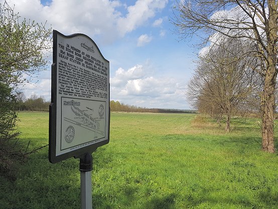 The Memorial Marker and South Avenue (April 2019)