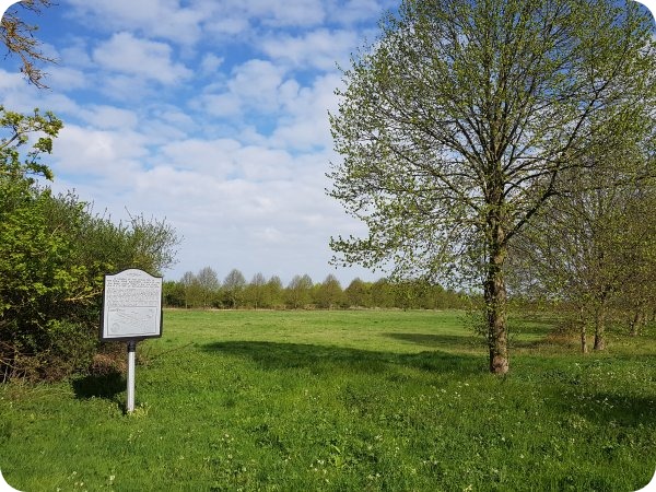 The Memorial Marker and South Avenue (May 2019)