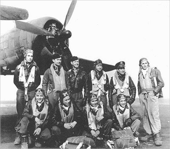 Lt McCarty and his crew from B-17F 'Vertigo'