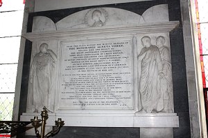 Memorial to Agneta Yorke in St Andrew's Parish Church, Wimpole