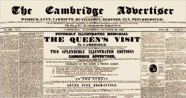 Cambridge Advertiser - 23rd October 1843