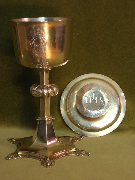 Chalice and Paten by Richard Blackwell II, St Andrew's Parish Church, Wimpole