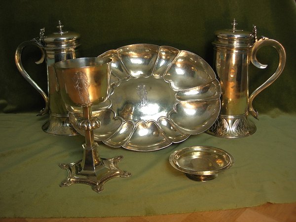 Communion Plate by Richard Blackwell II, St Andrew's Parish Church, Wimpole