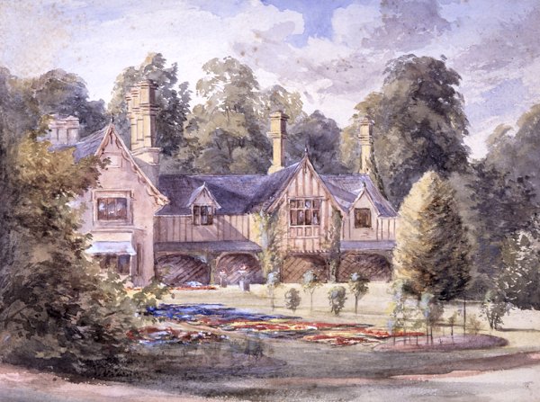 Wimpole Rectory c1835, a Watercolour by E T Yorke