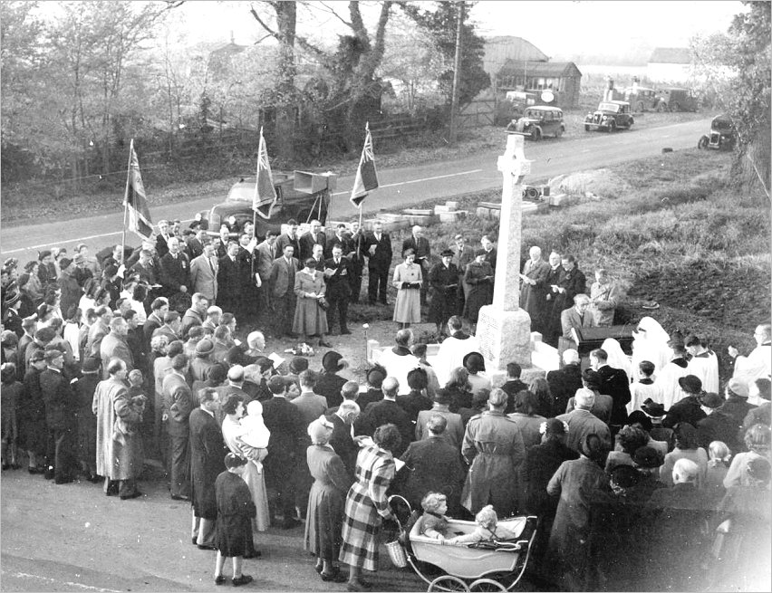 The Rededication Service for the Wimpole and Arrington War Memorial, c1948