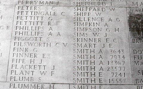 Pier and Face 1C and 2A, Thiepval Memorial