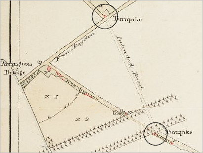 Estate Map 1828 by Robert Withers (Detail)