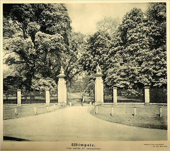 Wimpole Hall c1890, Arrington Gates