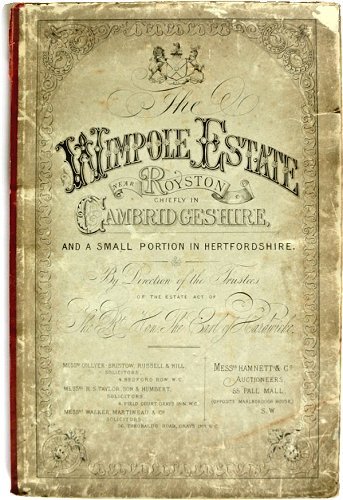 Auction Prospectus, Wimpole Hall Sale, August 1891