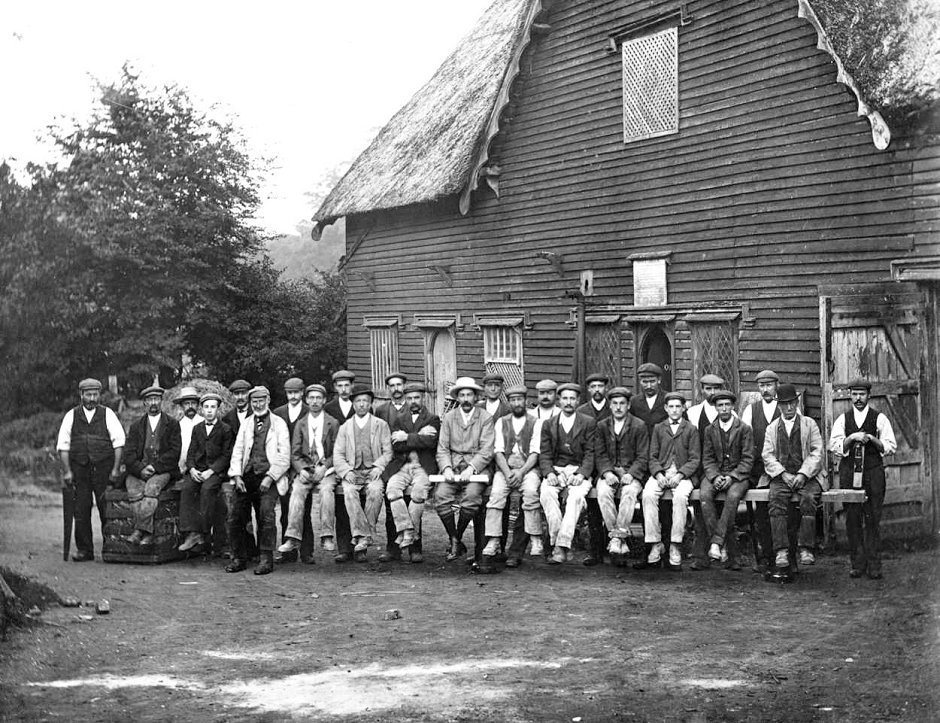 Estate Workers at Cobbs Wood Sawmill on the Wimpole Estate, c1905