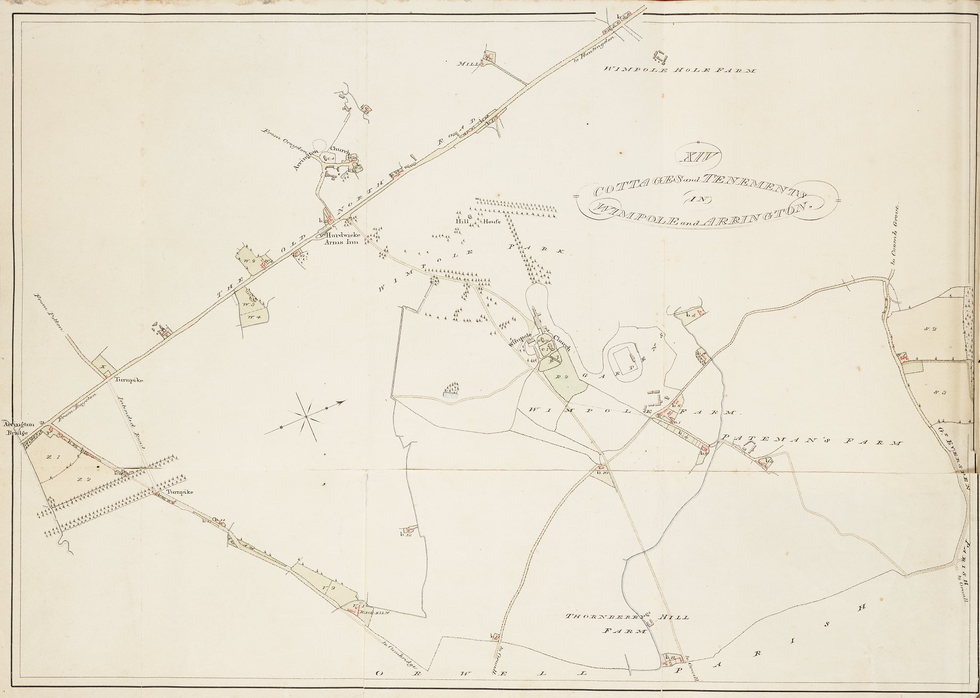 Cottages and Tenements in Wimpole and Arrington 1828