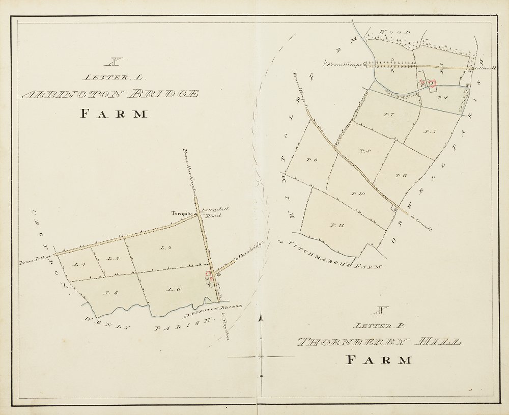 Arrington Bridge and Thornberry Hill Farms, 1828