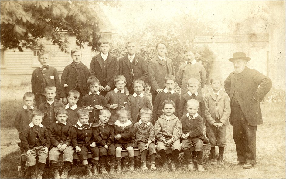 Boy Pupils - Wimpole (Church of England) Village School, c1900
