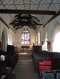 The Nave looking east towards the Chancel. The Nave looking east towards the Chancel.