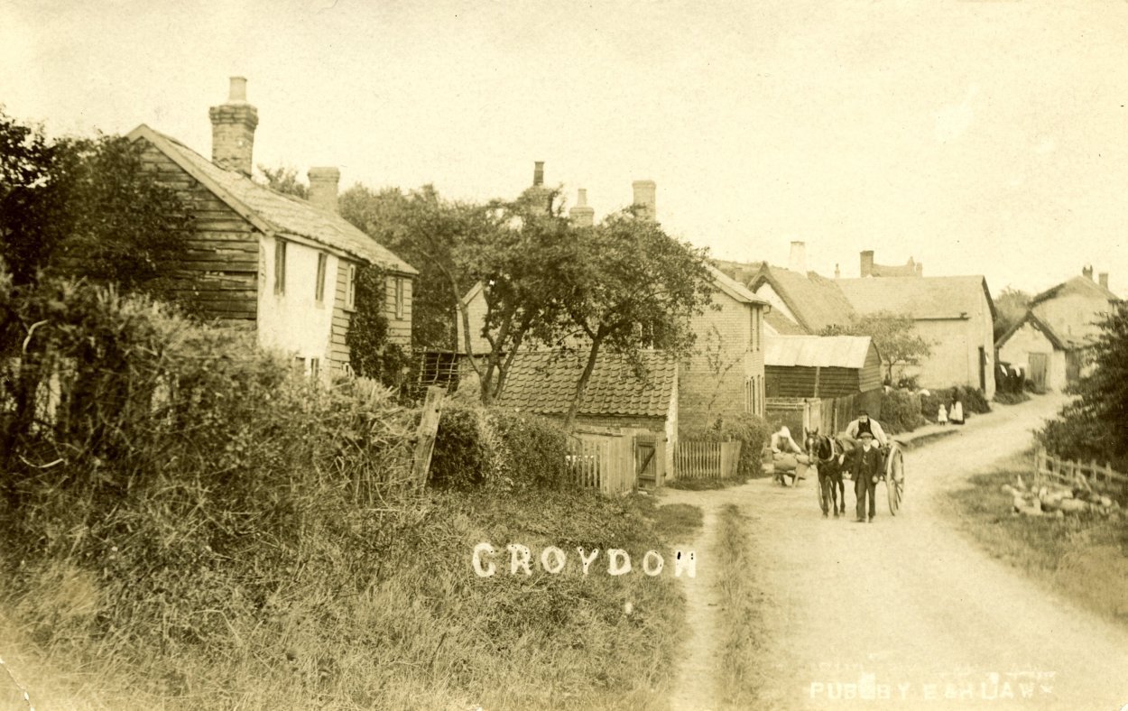 High Street, Croydon, Cambridgeshire (1906 Postcard)