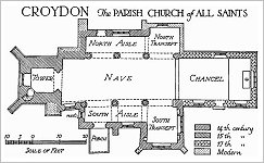 Plan of Croydon Parish Churchn