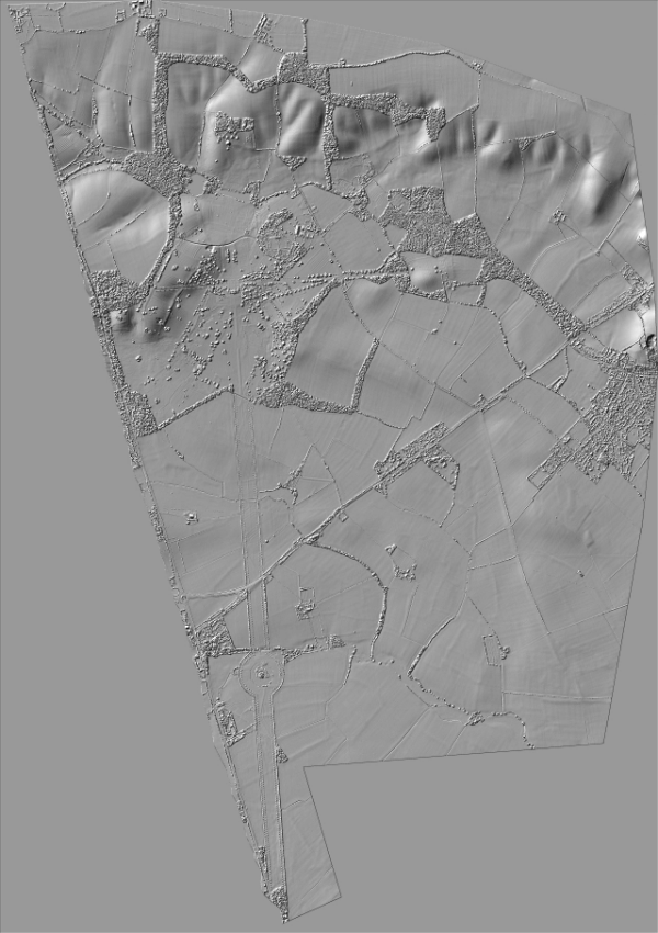 LiDar Map of the Parish of Wimpole